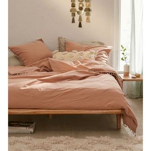 Washed Cotton Tassel Duvet Cover